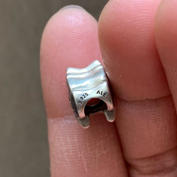 Retired Pandora Purple & Green Leaf Enamel Charm Sterling Silver 925 EUC - Picture 10 of 10